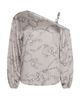 L'AGENCE Women's Asami Chain Printed One-Shoulder Blouse - 6