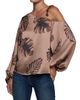 L'AGENCE Women's Asami Printed Chain-Shoulder Satin Blouse - 2