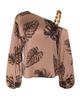 L'AGENCE Women's Asami Printed Chain-Shoulder Satin Blouse - 5