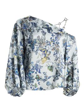 L'AGENCE Women's Asami Printed Chain One-Shoulder Blouse