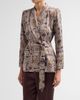 L'AGENCE Women's Aven Houndstooth Wrap Blazer - 4