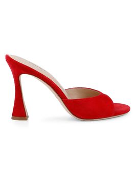L'AGENCE Women's Avery 100MM Suede Mules