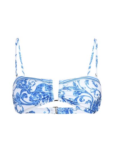 L'AGENCE Women's Baroque Krysta Printed Bandeau Bikini Top