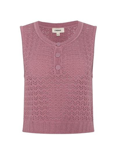L'AGENCE Women's Carven Pointelle-Knit Tank