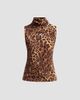 L'AGENCE Women's Ceci Leopard-Print Sleeveless Top - 1