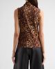 L'AGENCE Women's Ceci Leopard-Print Sleeveless Top - 3