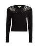 L'AGENCE Women's Cesca Crystal Knit Crewneck Sweater - 1