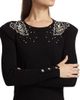 L'AGENCE Women's Cesca Crystal Knit Crewneck Sweater - 6