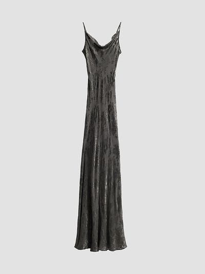 L'AGENCE Women's Christine Sheer Floral Burnout Maxi Dress