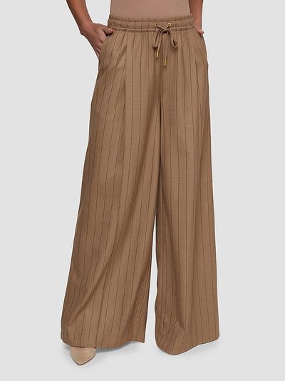 L'AGENCE Women's Connie Pinstripe Wide-Leg Trousers