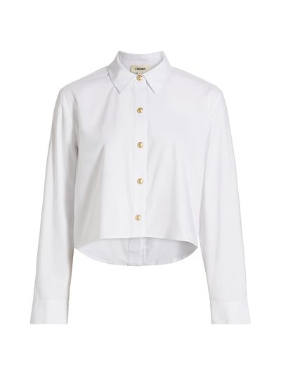 L'AGENCE Women's Cosette Crop High-Low Shirt