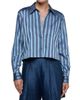 L'AGENCE Women's Cosette Striped Satin Shirt - 3