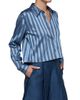 L'AGENCE Women's Cosette Striped Satin Shirt - 4