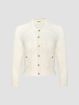 L'AGENCE Women's Darcy Cable Stitch Cardigan