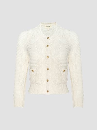 L'AGENCE Women's Darcy Cable Stitch Cardigan