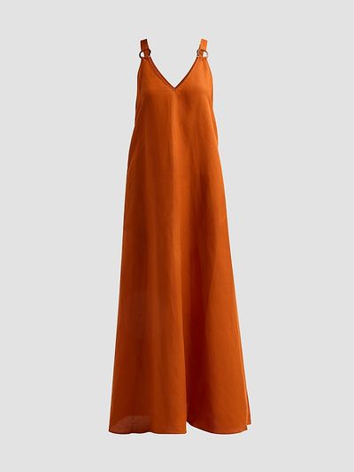 L'AGENCE Women's Didi O-Ring Strap Maxi Dress