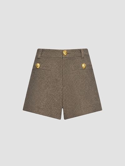 L'AGENCE Women's Dionne Textured Cotton-Blend Shorts