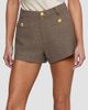 L'AGENCE Women's Dionne Textured Cotton-Blend Shorts - 4
