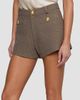 L'AGENCE Women's Dionne Textured Cotton-Blend Shorts - 5