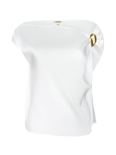 L'AGENCE Women's Driselle Satin Scarf Top