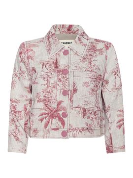 L'AGENCE Women's Eda Toile Linen Crop Jacket