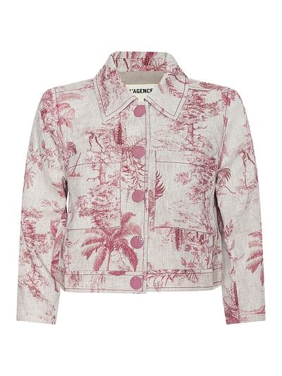 L'AGENCE Women's Eda Toile Linen Crop Jacket
