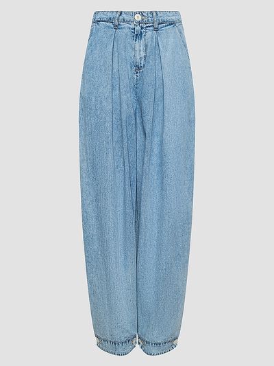 L'AGENCE Women's Elias High-Rise Convertible Wide-Leg Jeans