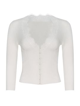 L'AGENCE Women's Eluna Lace-Trim Cardigan