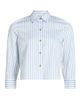 L'AGENCE Women's Fawn Scarf-Print Striped Cotton-Blend Shirt - 1