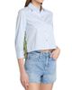 L'AGENCE Women's Fawn Scarf-Print Striped Cotton-Blend Shirt - 4
