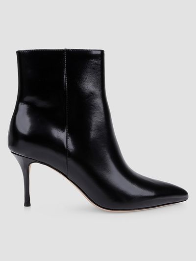 L'AGENCE Women's Houston 75MM Leather Stiletto Booties
