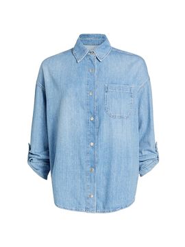 L'AGENCE Women's Jorah Cotton Denim Relaxed-Fit Shirt