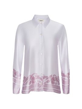L'AGENCE Women's Judy Scarf Satin Shirt