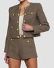 L'AGENCE Women's Kahlia Textured Collarless Jacket - 4