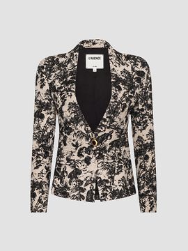L'AGENCE Women's Kaisley Toile-Print Blazer