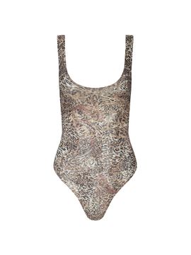 L'AGENCE Women's Kalea Leopard-Print Bodysuit