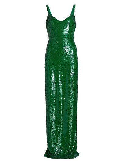L'AGENCE Women's Karma Sequined Sleeveless Maxi Dress