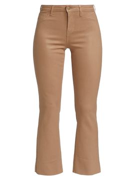 L'AGENCE Women's Kendra Coated High-Rise Cropped Pants