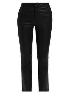 L'AGENCE Women's Ketra Leather Baby Boot-Cut Trousers