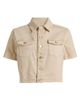 L'AGENCE Women's Kirstie Stretch Cotton Short-Sleeve Crop Jacket - 1