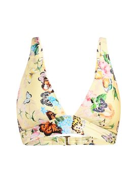L'AGENCE Women's Lexie Garden Butterflies Bikini Top