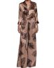 L'AGENCE Women's Lillian Leaf-Print Satin Wide Leg Pants - 2