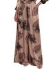 L'AGENCE Women's Lillian Leaf-Print Satin Wide Leg Pants - 3