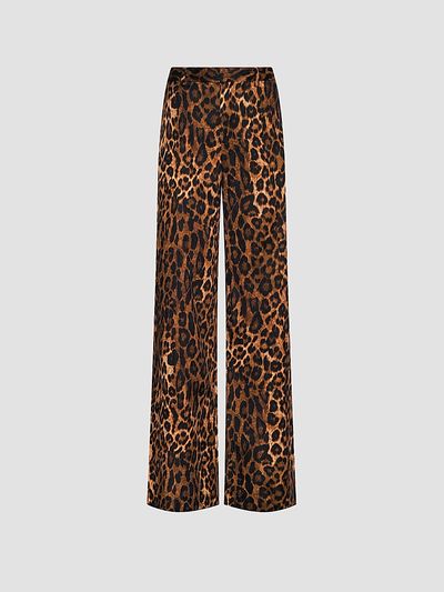 L'AGENCE Women's Livvy Leopard-Print Pants
