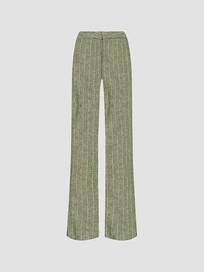 L'AGENCE Women's Livvy Stripe Straight-Leg Trousers