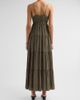 L'AGENCE Women's Lua Tiered Satin Maxi Dress - 3