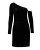 L'AGENCE Women's Lynne Velvet One-Shoulder Sheath Minidress - 1