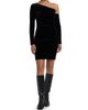 L'AGENCE Women's Lynne Velvet One-Shoulder Sheath Minidress - 2