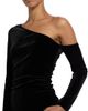 L'AGENCE Women's Lynne Velvet One-Shoulder Sheath Minidress - 6