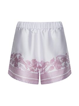 L'AGENCE Women's Maela Printed Satin Shorts